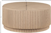 Ronin Solid Wood And Oak Veneer Coffee Table in Natural - 99055Oak-CT