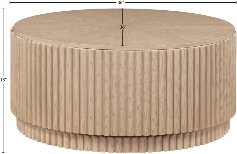 Ronin Solid Wood And Oak Veneer Coffee Table in Natural - 99055Oak-CT