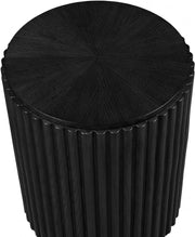 Ronin Solid Wood And Oak Veneer End Table in Black - 99055Black-ET