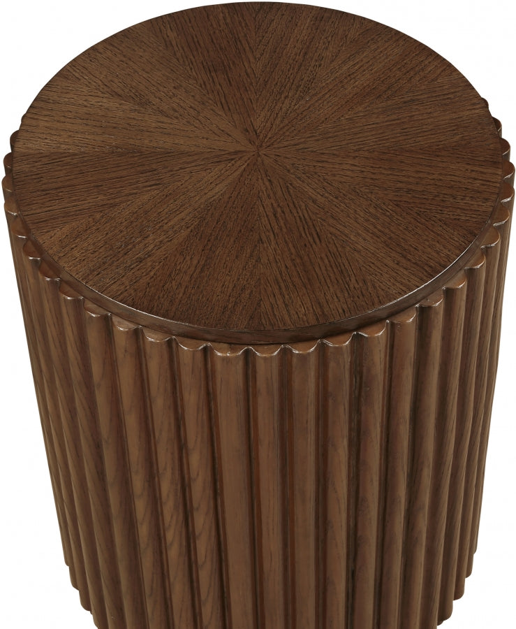 Ronin Solid Wood And Oak Veneer End Table in Brown - 99055Brown-ET