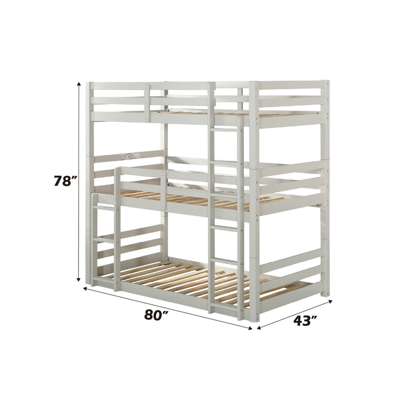 Ronnie Triple Twin Bunk Bed - 37420