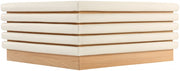 Rory Vegan Leather And Oak Veneer Coffee Table in Cream - 210Cream-CT