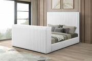 Rosalie King Bed W/ TV Stand & Fireplace (White) - B841-King