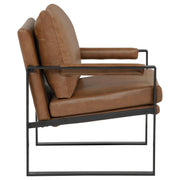 Rosalind Upholstered Track Arm Accent Chair Brown - 903019