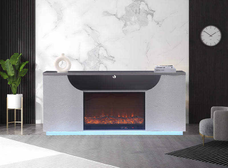 Rosario Silver Tv Stand - ROSARIO-SLVR-TVS
