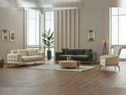 Rose 3-pieces (Sofa & Loveseat & Chair) Livingroom in Beige - Green - 200-SIM-ROS-CALVE02-CALVE14-321