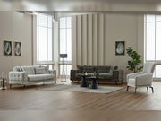 Rose 3-pieces (Sofa & Loveseat & Chair) Livingroom in Light Grey - Dark Grey - 200-SIM-ROS-CALVE16-CALVE18-321