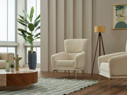 Rose 3-pieces (Sofa & Loveseat & Chair) Livingroom in Light Grey - Dark Grey - 200-SIM-ROS-CALVE16-CALVE18-321