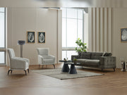 Rose 3-pieces (Sofa & Loveseat & Chair) Livingroom in Light Grey - Dark Grey - 200-SIM-ROS-CALVE16-CALVE18-321