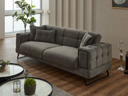 Rose 3-pieces (Sofa & Loveseat & Chair) Livingroom in Light Grey - Dark Grey - 200-SIM-ROS-CALVE16-CALVE18-321