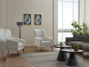 Rose 3-pieces (Sofa & Loveseat & Chair) Livingroom in Light Grey - Dark Grey - 200-SIM-ROS-CALVE16-CALVE18-321