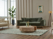 Rose 3-pieces (Sofa & Loveseat & Chair) Livingroom in Light Grey - Dark Grey - 200-SIM-ROS-CALVE16-CALVE18-321