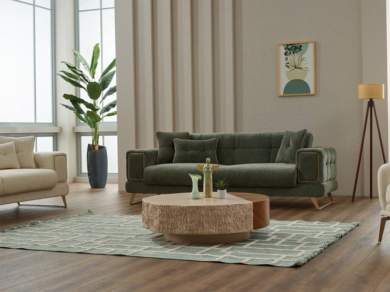 Rose 3-pieces (Sofa & Loveseat & Chair) Livingroom in Light Grey - Dark Grey - 200-SIM-ROS-CALVE16-CALVE18-321