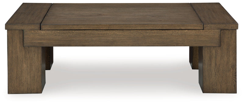 Rosswain Warm Brown Lift-Top Coffee Table - T763-9