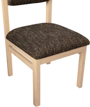 Roundhill Linen Textured Fabric Upholstered Dining Chair in Brown, Set of 2 - 11051Brown-C