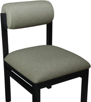 Roundhill Vegan Leather Upholstered Dining Chair in Green, Set of 2 - 11054Green-C