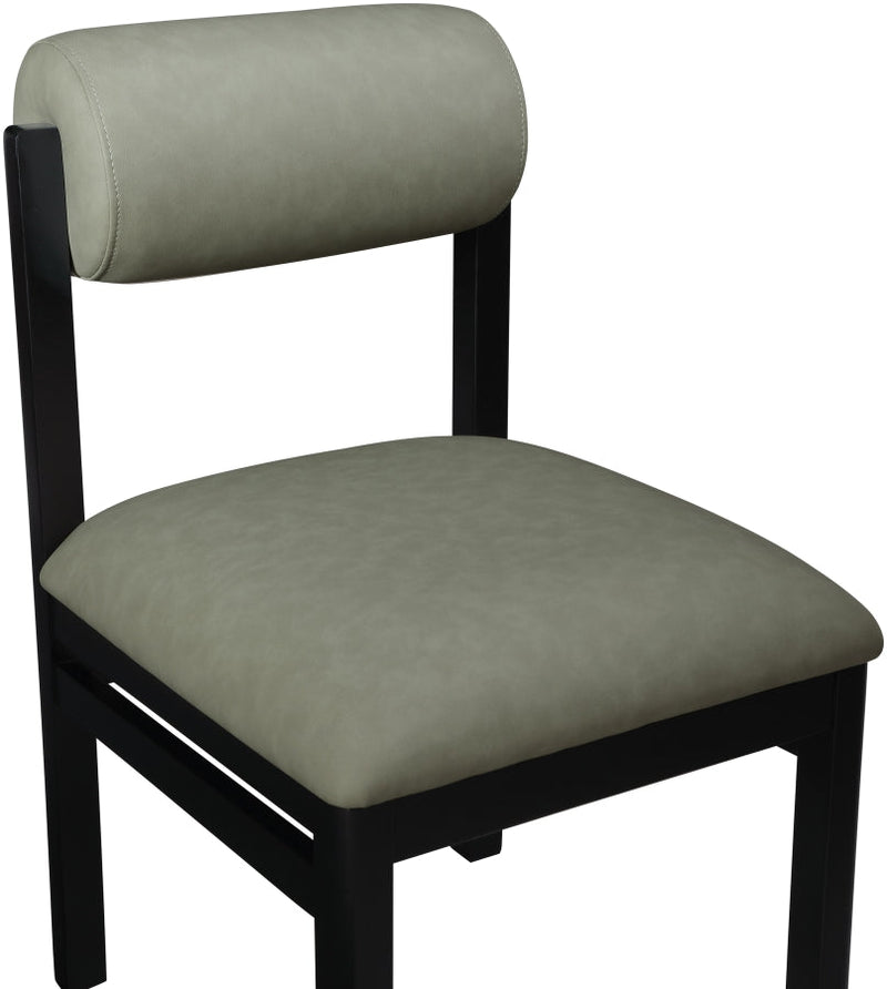 Roundhill Vegan Leather Upholstered Dining Chair in Green, Set of 2 - 11054Green-C