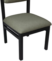 Roundhill Vegan Leather Upholstered Dining Chair in Green, Set of 2 - 11054Green-C