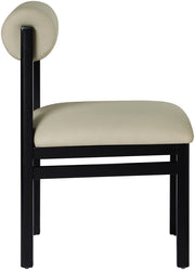 Roundhill Vegan Leather Upholstered Dining Chair in Taupe, Set of 2 - 11054Taupe-C
