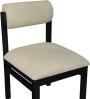 Roundhill Vegan Leather Upholstered Dining Chair in Taupe, Set of 2 - 11054Taupe-C