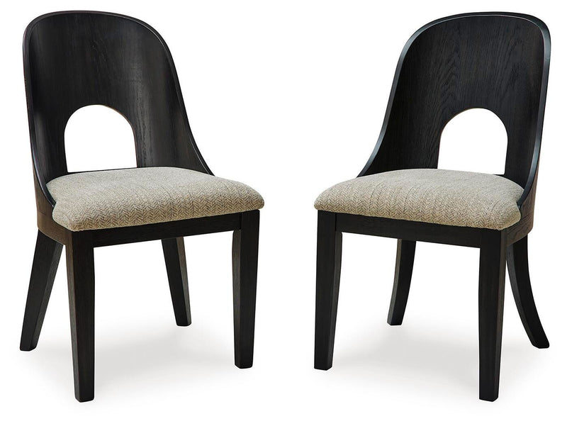 Rowanbeck Black Dining Chair (Set of 2) - D821-01X2