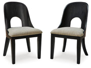Rowanbeck Black Dining Chair (Set of 2) - D821-01X2