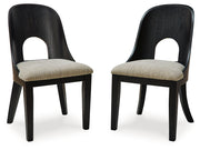 Rowanbeck Dining Table and 4 Chairs with Storage in Black from Ashley - Luna Furniture