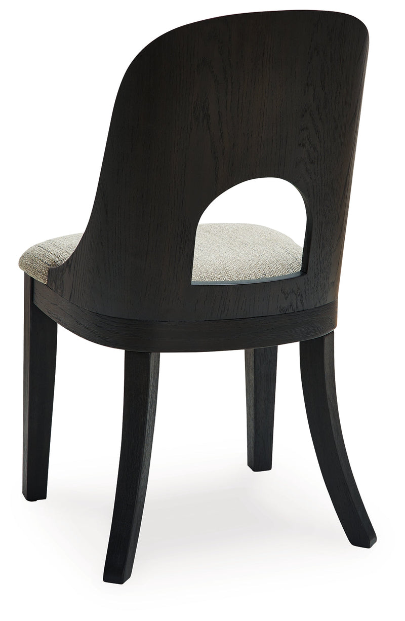 Rowanbeck Dining Table and 4 Chairs with Storage in Black from Ashley - Luna Furniture