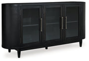 Rowanbeck Dining Table and 6 Chairs with Storage in Black from Ashley - Luna Furniture