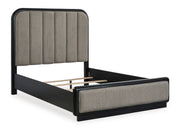 Rowanbeck Gray/Black Upholstered Panel Bedroom Set - Gate FurnitureBedroom Set