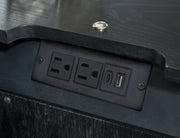 Rowanbeck Gray/Black Upholstered Panel Bedroom Set - Gate FurnitureBedroom Set