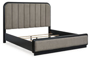 Rowanbeck Gray/Black Upholstered Panel Bedroom Set - Gate FurnitureBedroom Set