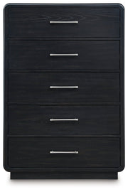 Rowanbeck Gray/Black Upholstered Panel Bedroom Set - Gate FurnitureBedroom Set
