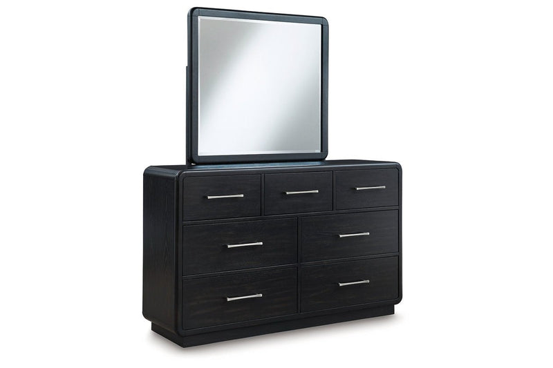Rowanbeck Gray/Black Upholstered Panel Bedroom Set - Gate FurnitureBedroom Set