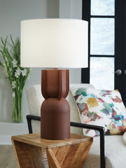 Rowandale Brick Red Table Lamp - L207534