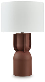 Rowandale Brick Red Table Lamp - L207534