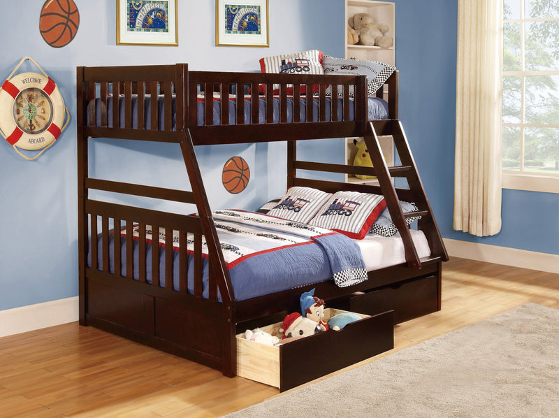 Rowe Cherry Twin/Full Bunk Bed - Gate FurnitureBunk Bed