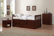 Rowe Cherry Twin/Twin Trundle Captain Bed - Gate FurnitureYouth Bedroom Set