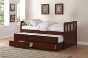 Rowe Cherry Twin/Twin Trundle Captain Bed - Gate FurnitureYouth Bedroom Set