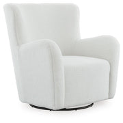 Rowenburg Cream Swivel Glider Accent Chair - A3000797