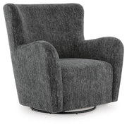 Rowenburg Heather Charcoal Swivel Glider Accent Chair - A3000796