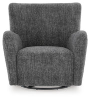 Rowenburg Heather Charcoal Swivel Glider Accent Chair - A3000796