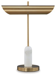 Rowleigh Gold Finish/White Desk Lamp - L734392