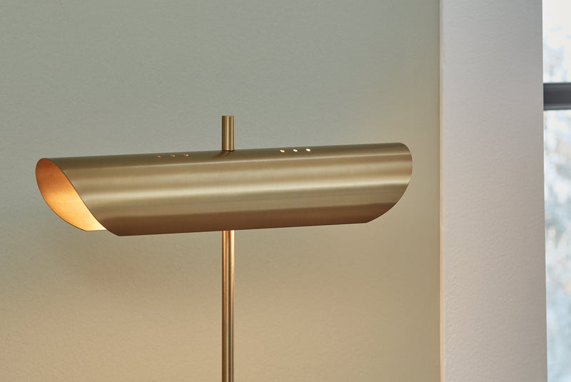 Rowleigh Gold Finish/White Desk Lamp - L734392