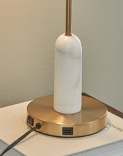 Rowleigh Gold Finish/White Desk Lamp - L734392