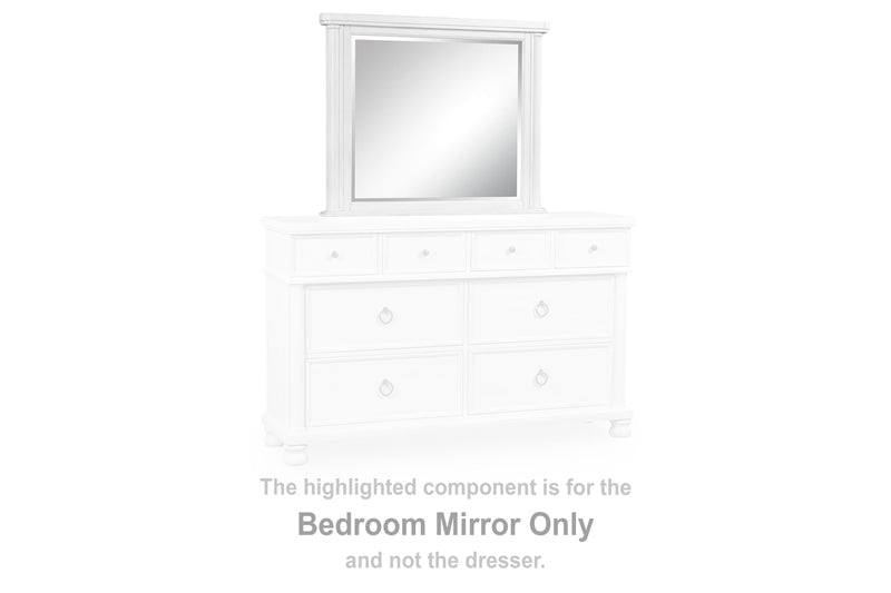 Rowlenstown Antique White Bedroom Mirror - PCB823-36