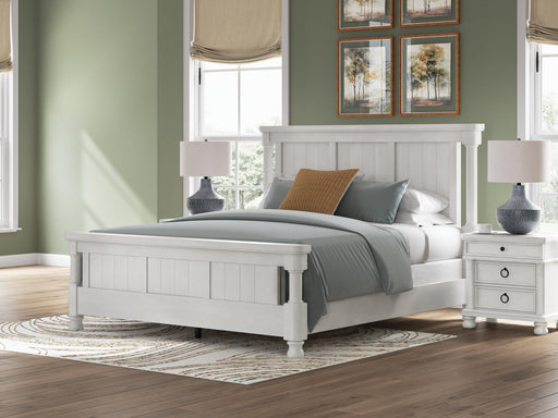 Rowlenstown Antique White California King Poster Bed - PCB823B11