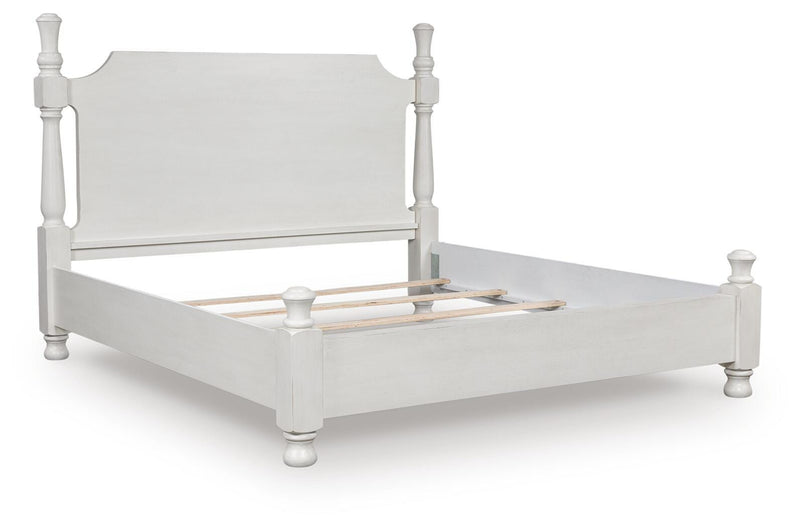 Rowlenstown Antique White California King Poster Bed - PCB823B5
