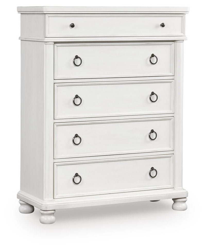 Rowlenstown Antique White Chest of Drawers - PCB823-46