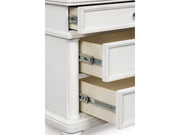 Rowlenstown Antique White Dresser and Mirror - PCB823B1